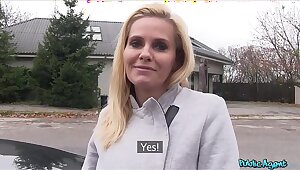 Public Agent Fair-haired Mummy with Big Boobs Fucks a Stranger for Cash