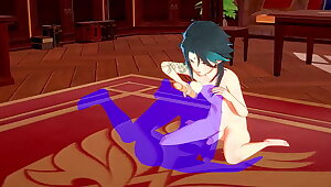 Genshin Impact Yaoi - Xiao Footjob and Rimjob - Sissy crossdress Japanese Asian Manga Anime Film Game Porn Gay